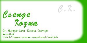 csenge kozma business card